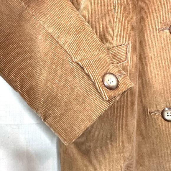 Vtg LL BEAN Corduroy Blazer Jacket Women's 12 Cotton Camel Academia Professor - Picture 6 of 10
